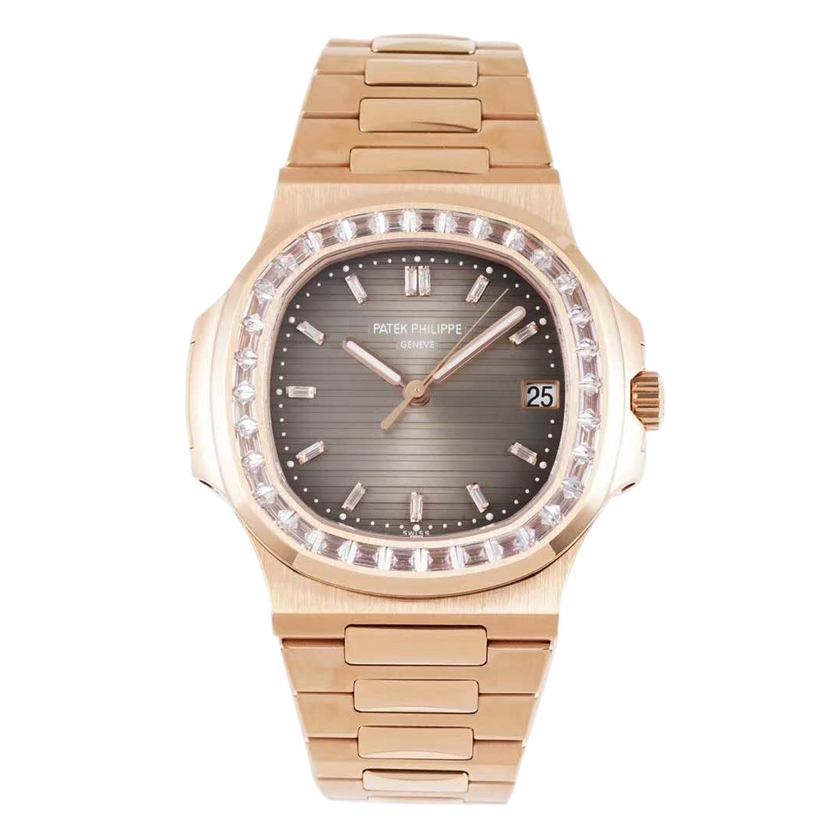 Nautilus Jumbo 5711/1R-001 Brown Dial with D1am0nd Bezel