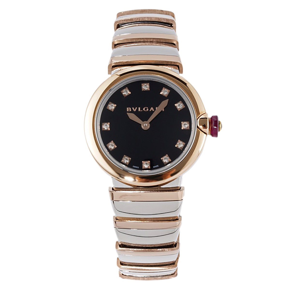 Lvcea Black Dial in Rose Gold/Steel