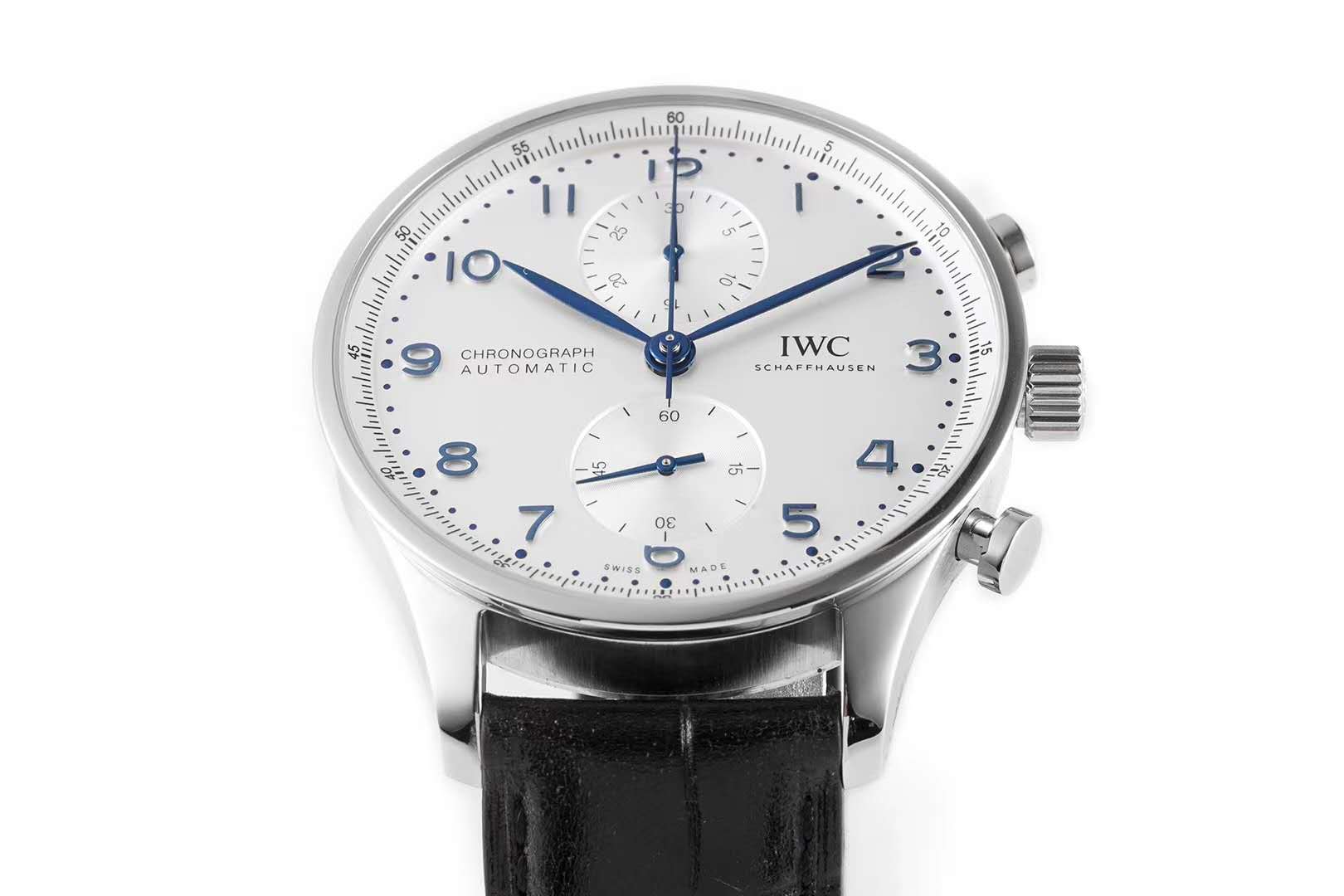 Portugieser Chronograph IW371605 White Dial in Steel