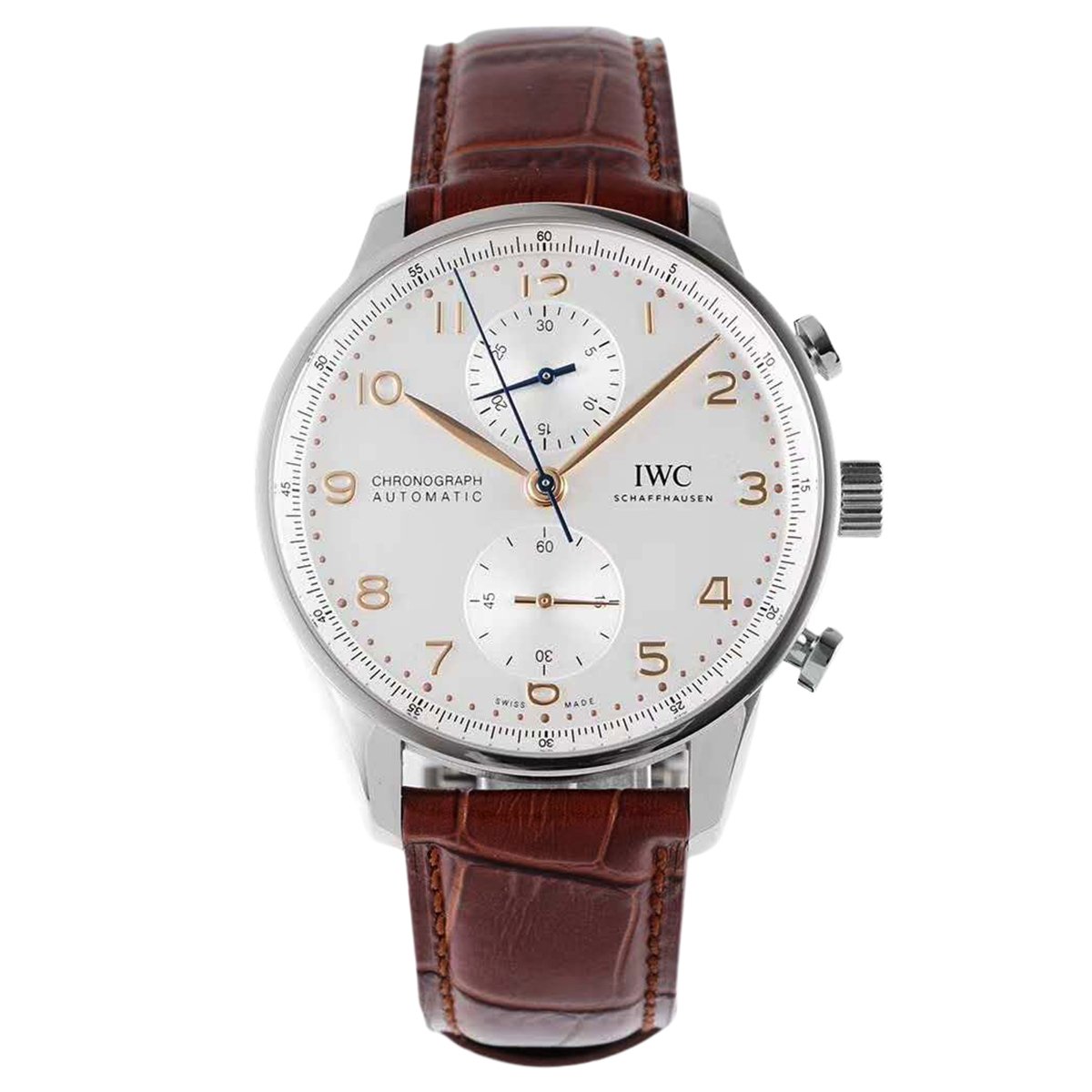 Portugieser Chronograph IW371611 White Dial in Steel