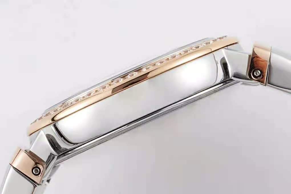 Lvcea MOP Dial in Rose Gold/Steel with D1am0nd Bezel