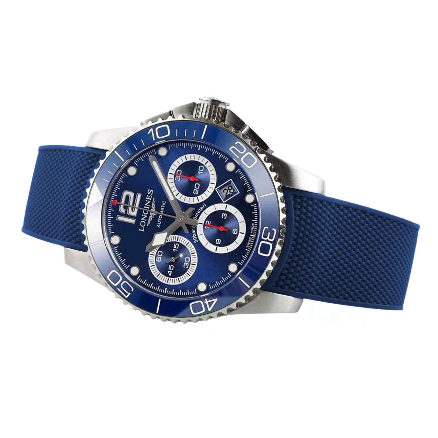 Hydroconquest Blue Dial on Rubber Strap