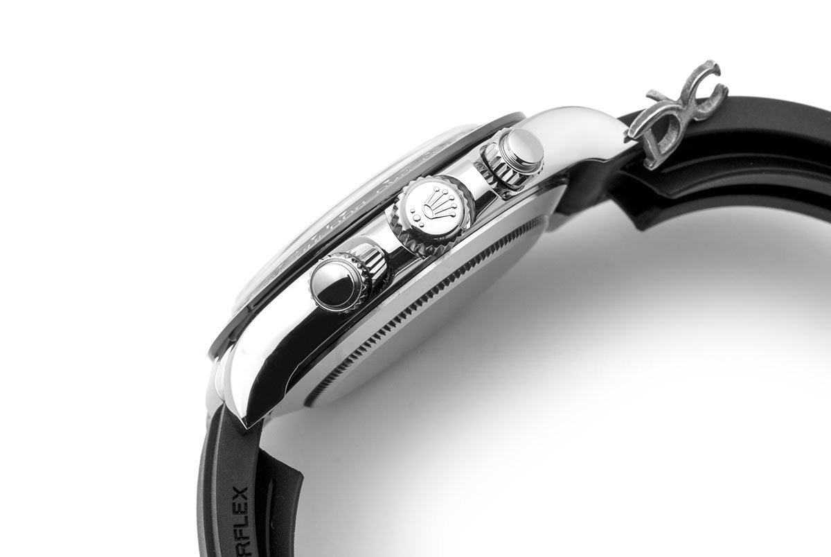 Daytona 116519LN Steel and Black Dial in White Gold