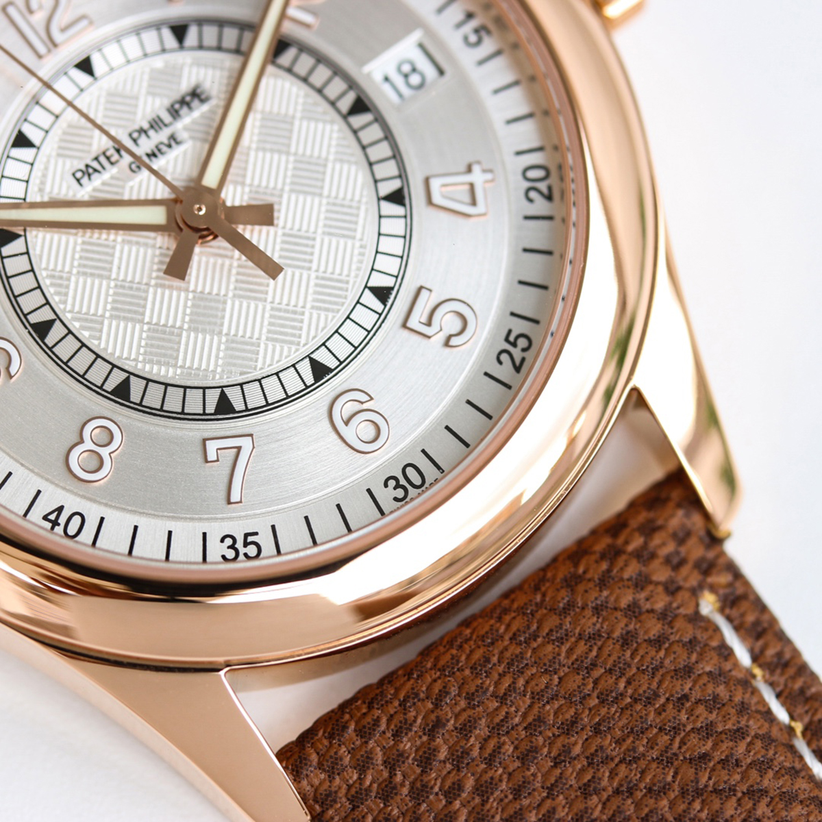 Calatrava 6007 White Dial in Rose Gold