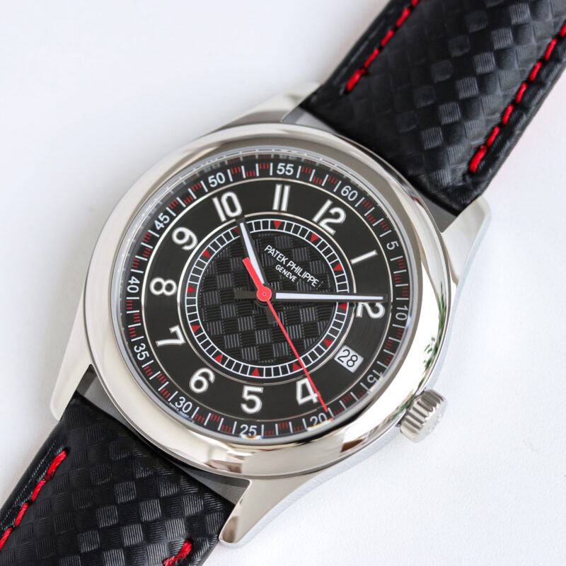 Calatrava 6007G-001 Red Black Dial in White Gold