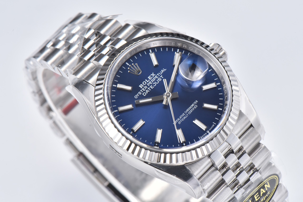 Datejust 36 126234 Bright Blue Dial with Stick Marker in Steel in Jubilee Bracelet