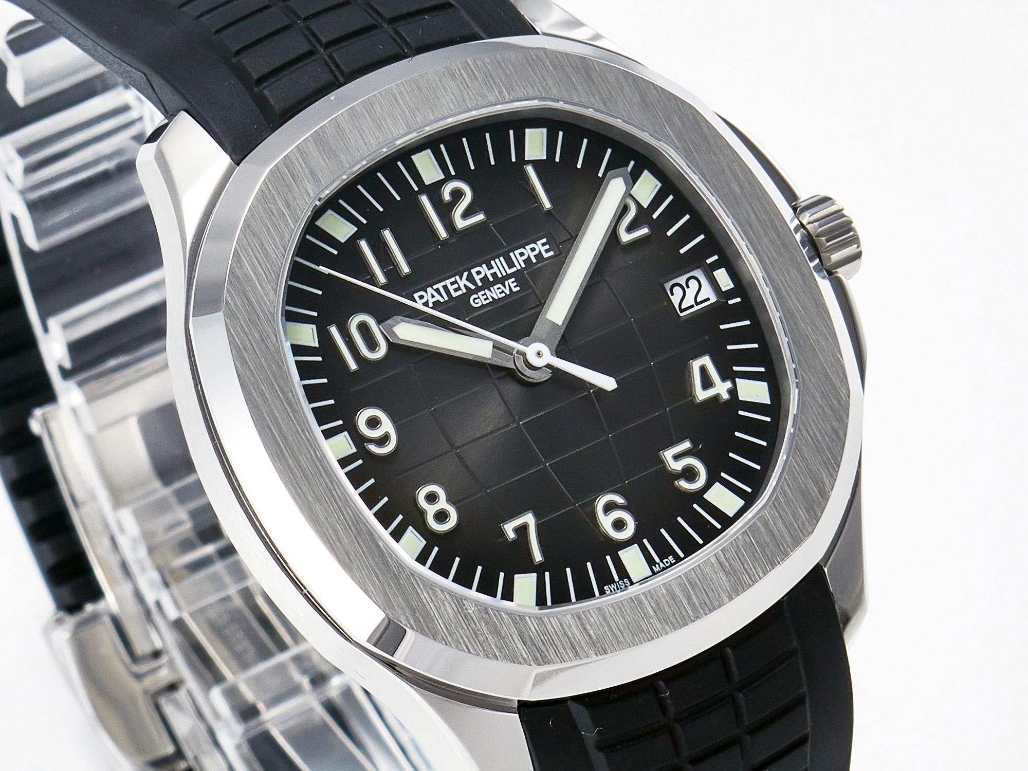 Aquanaut 5167 40mm SS 3KF 1:1 Best Edition Black Dial on Black Rubber Strap A330 S*per Clone V3